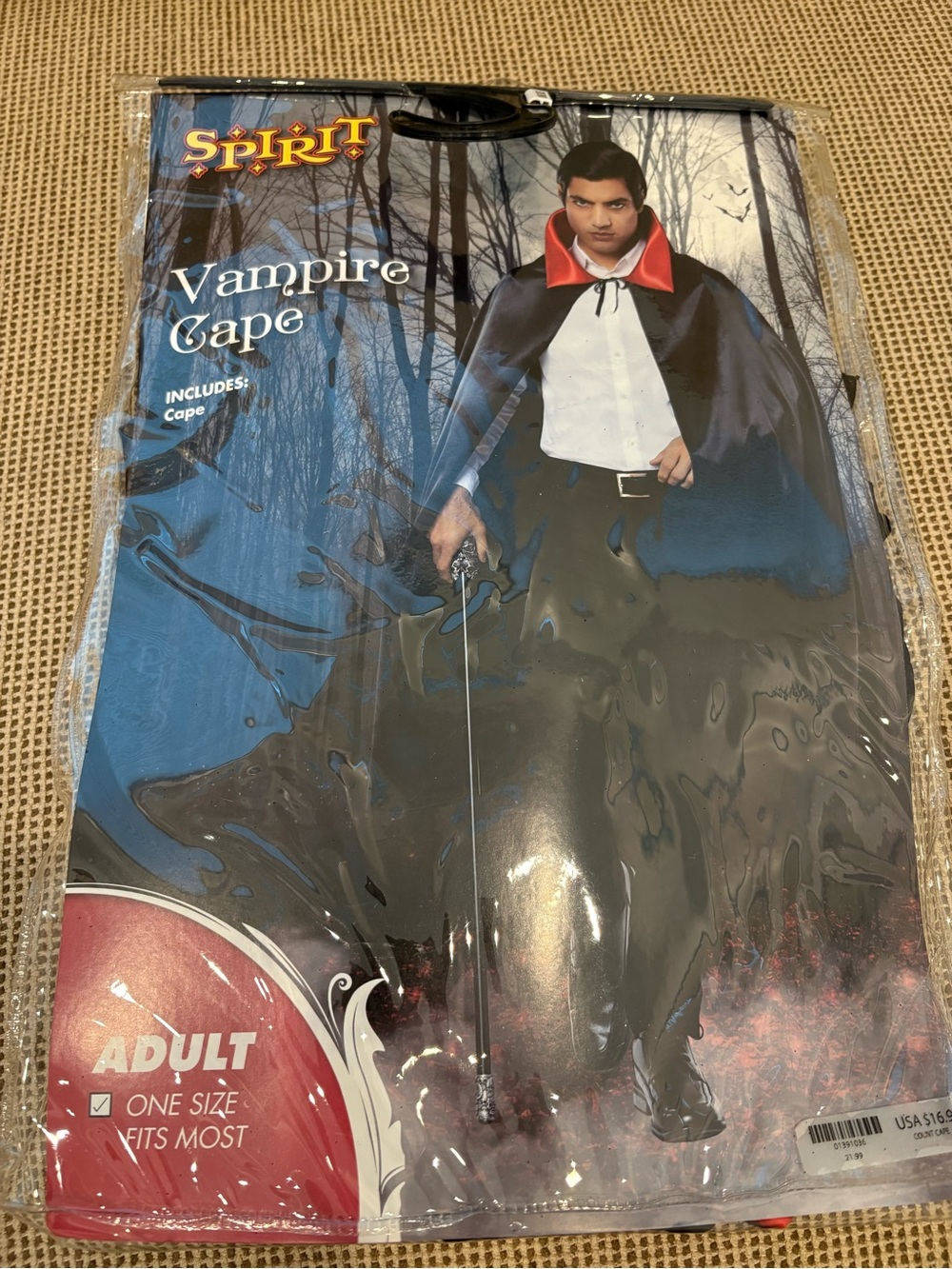 Spirit Vampire Cape - Black with Red Collar